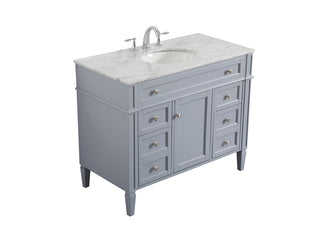 42 inch Single bathroom vanity in grey