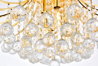 Toureg 6 light Gold Flush Mount Clear Royal Cut Crystal