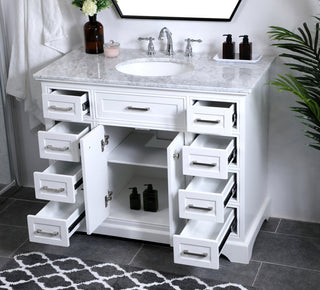 42 in. Single Bathroom Vanity set in white