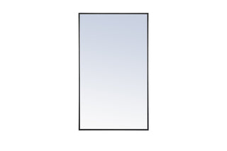 Metal frame Rectangle Mirror 24 inch Black