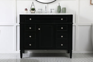 42 inch Single bathroom vanity in black