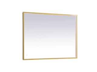 Pier 30x40 inch LED mirror with adjustable color temperature 3000K/4200K/6400K in brass