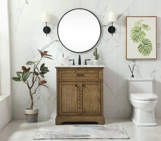 30 inch Single bathroom vanity in driftwood