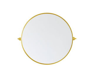 Round pivot mirror 30 inch in gold