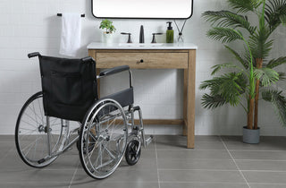 36 Inch ADA Compliant Bathroom Vanity In Natural Oak