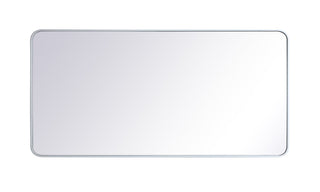 Soft corner metal rectangular mirror 30x60 inch in White