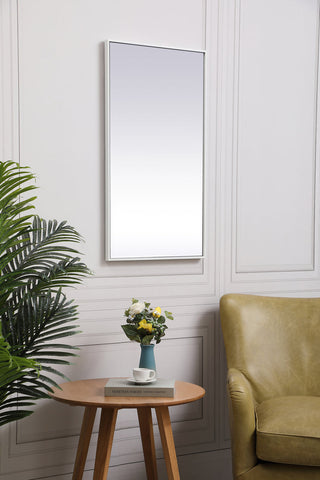 Metal frame rectangle mirror 20 inch x 36 inch in White