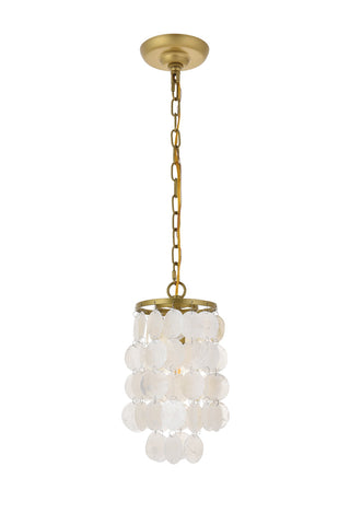 Selene 1 light Brass Pendant