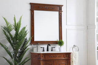 Wood frame mirror 32 inch x 36 inch in Teak