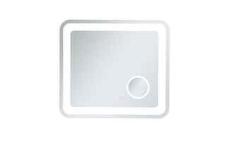 Lux 27in x 30in Hardwired LED mirror with magnifier and color changing temperature 3000K/4200K/6000K