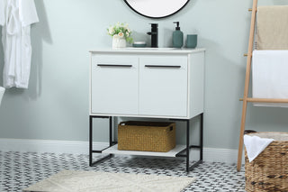 30 inch Single bathroom vanity in white