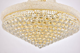 Primo 28 light Gold Chandelier Clear Royal Cut Crystal