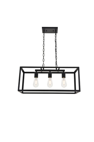 Resolute 3 light black Pendant