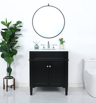 30 inch Single bathroom vanity in Black