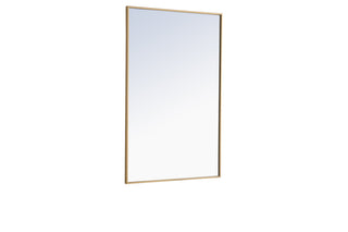 Metal frame Rectangle Mirror 28 inch Brass