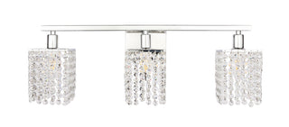 Phineas 3 light Chrome and Clear Crystals wall sconce