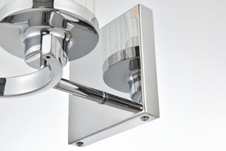 Saanvi 1 light Chrome and Clear Bath Sconce