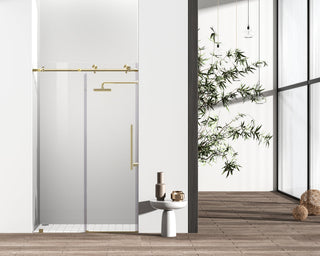 Frameless shower door 48 x 76 Brushed Gold