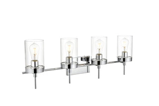 Benny 4 light Chrome and Clear Bath Sconce