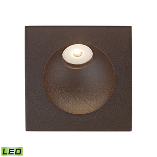 Zone 3'' Wide Integrated LED Step Light - Matte Brown with Opal White Glass Diffuser