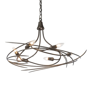 Elegant Forged Steel 6 Light Chandelier