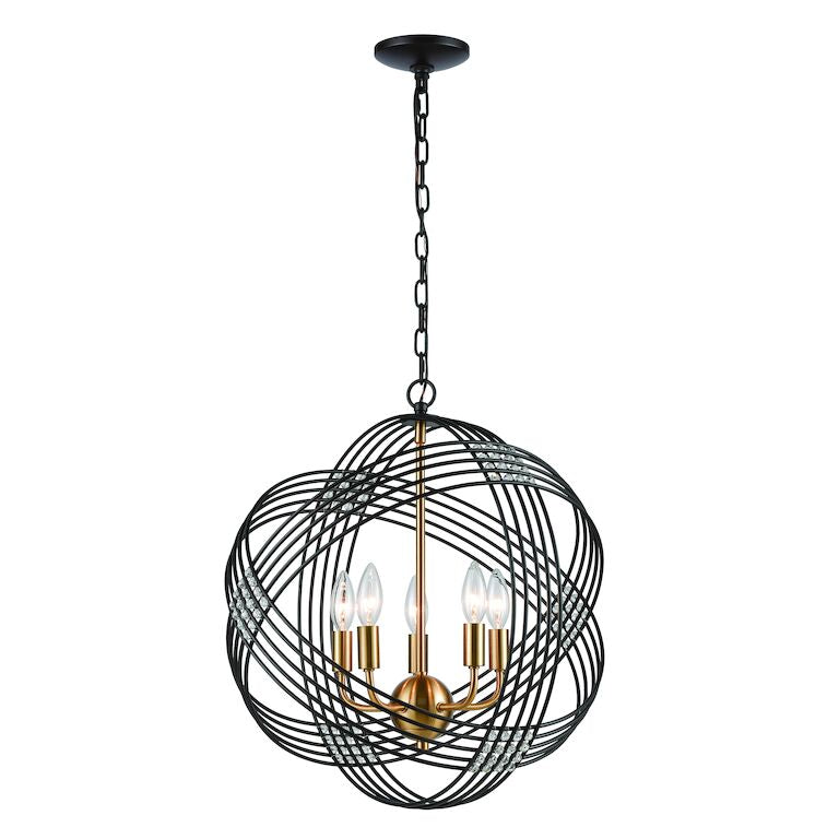 Large 5 Light Chandelier in an Oil Rubbed Bronze Finish