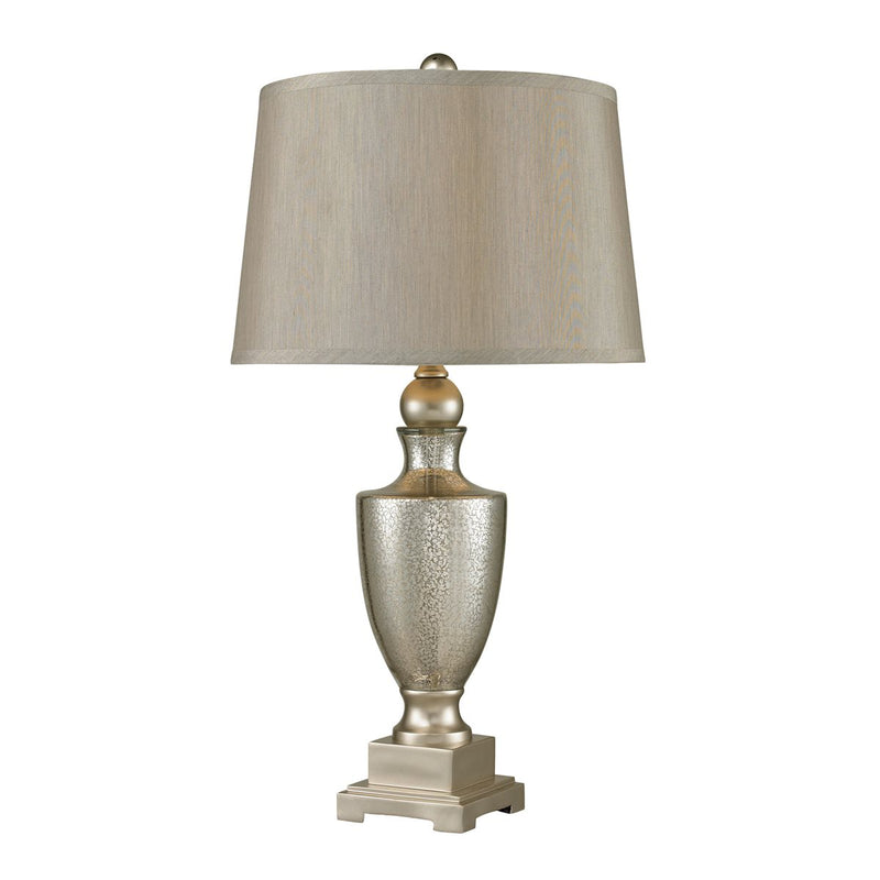 Large Table Lamp with Silver Finish