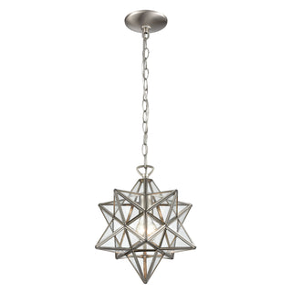 Moravian Star 12'' Wide Mini Pendant - Polished Nickel