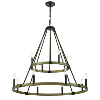 Transitions 36" Wide 12-Light Chandelier