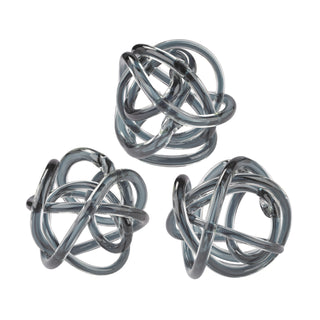 Glass Knots - Set of 3 Gray