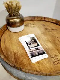 Wine Barrel Head Table 22″ Legs