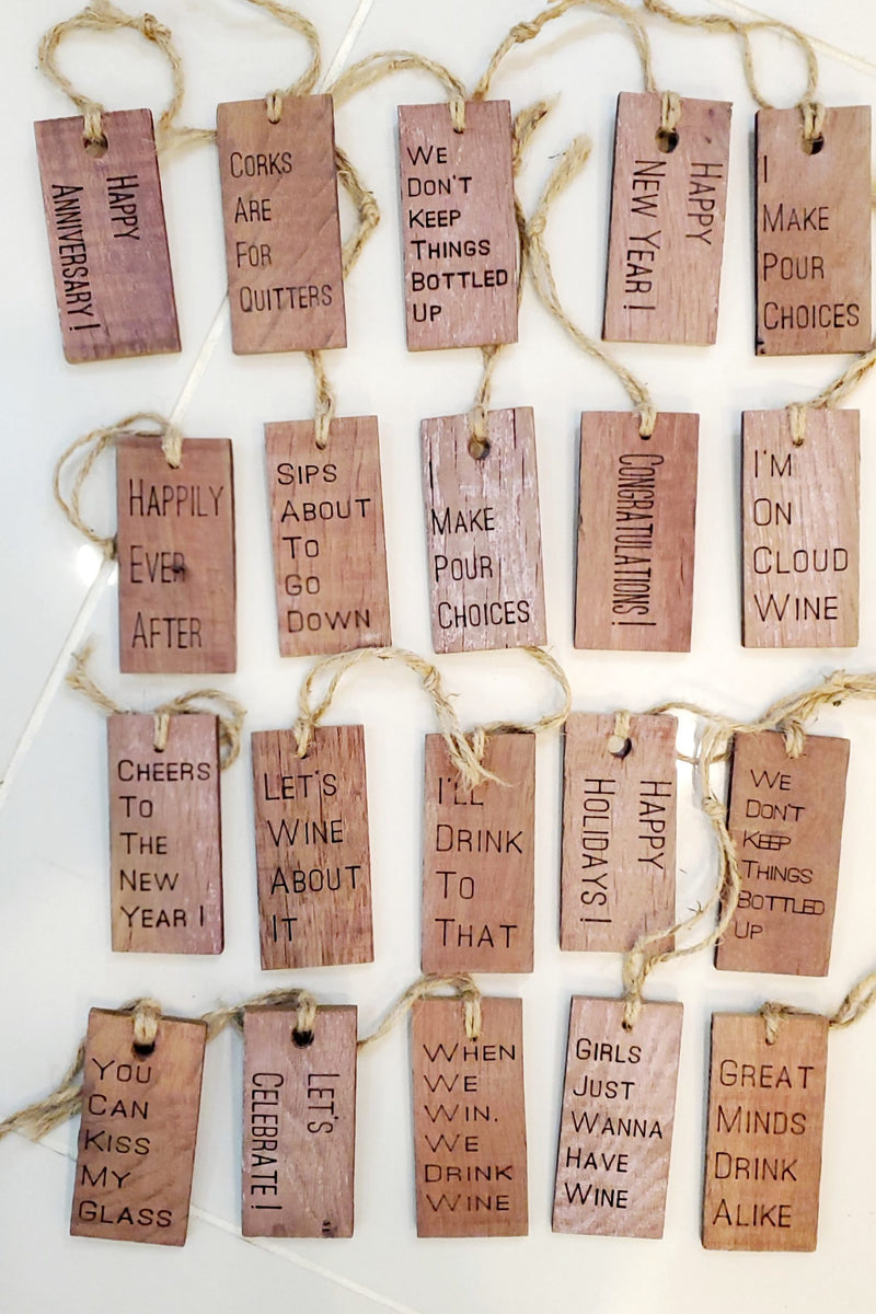 Wine-Stained Bottle Charms