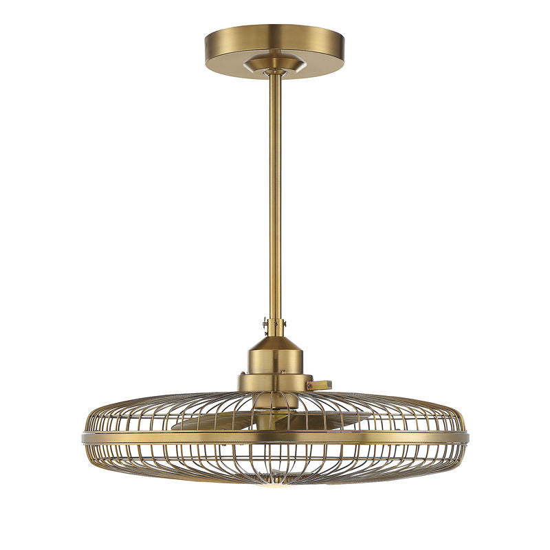 Wetherby LED Fan D'Lier in Warm Brass Warm Brass