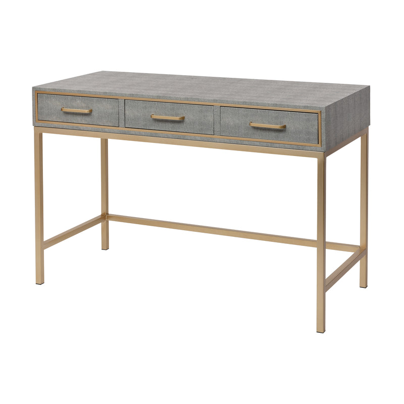 Sands Point Desk - 3 Drawer Gray