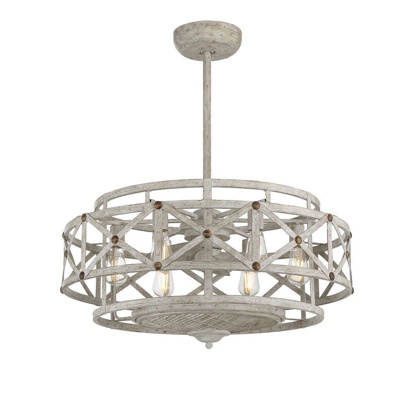 Colonade 6-Light Fan D'Lier in 
Provence with Gold Accents Provence with Gold Accents
