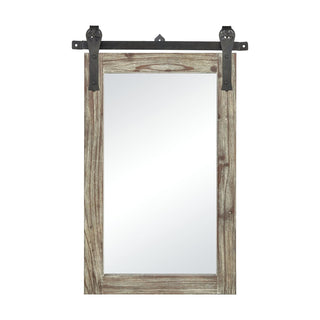 Farmhouse Mirror with Distressed Wooden Frame