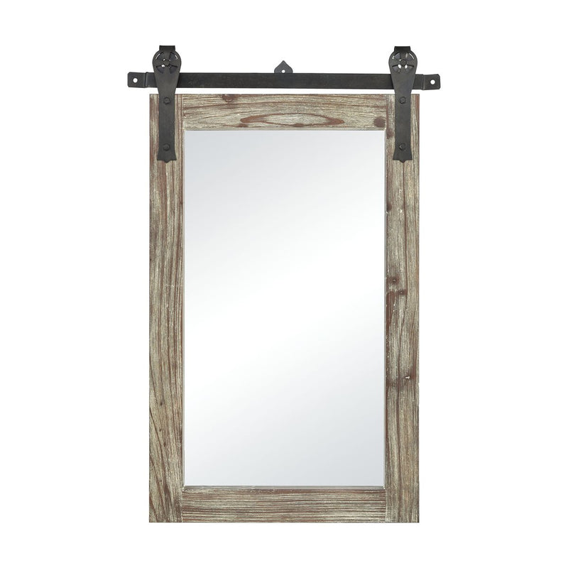 Farmhouse Mirror with Distressed Wooden Frame