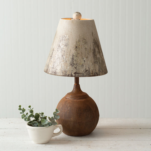 Antique Cannon Ball Tabletop Lamp