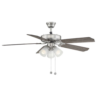 First Value 52" 3-Light Ceiling Fan in Satin Nickel Satin Nickel