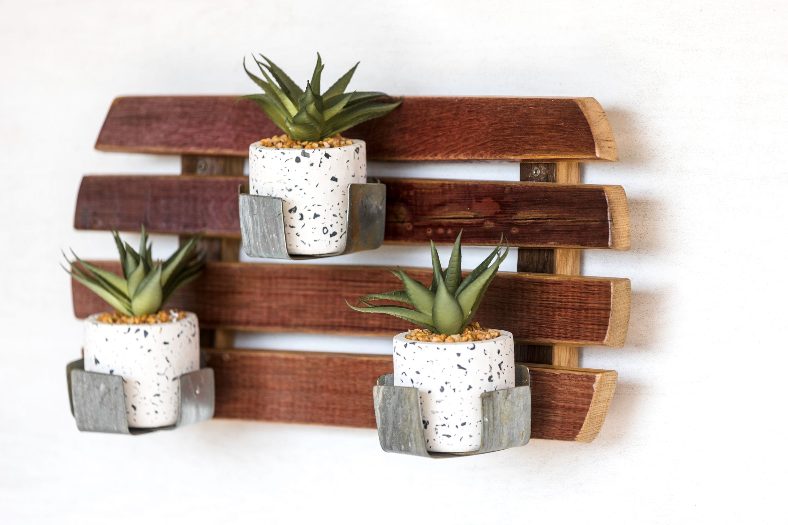wood indoor wall planter Barrell Decor – Weathered Finishes LLC