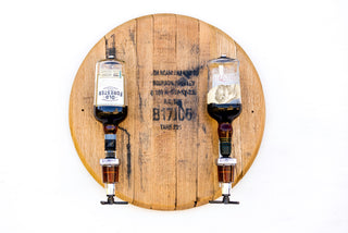 Whiskey Barrel Head Whiskey Dispenser