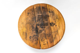 Whiskey Barrel Head Lazy Susan