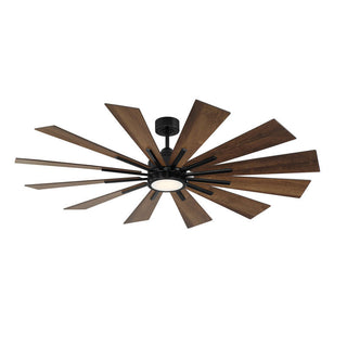 Farmhouse 60" LED Ceiling Fan in Matte Black Matte Black