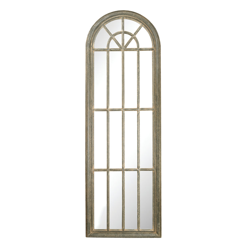 Arched Windowpane Wall Mirror