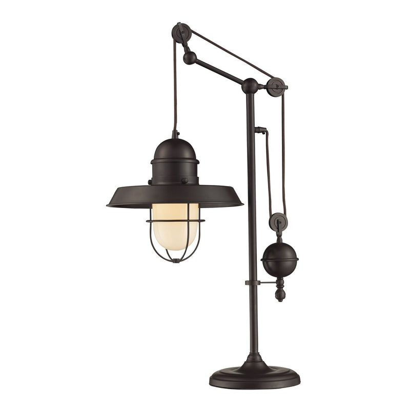 Modern Adjustable Pulley Lamp in Oil Rubbed Bronze Finish