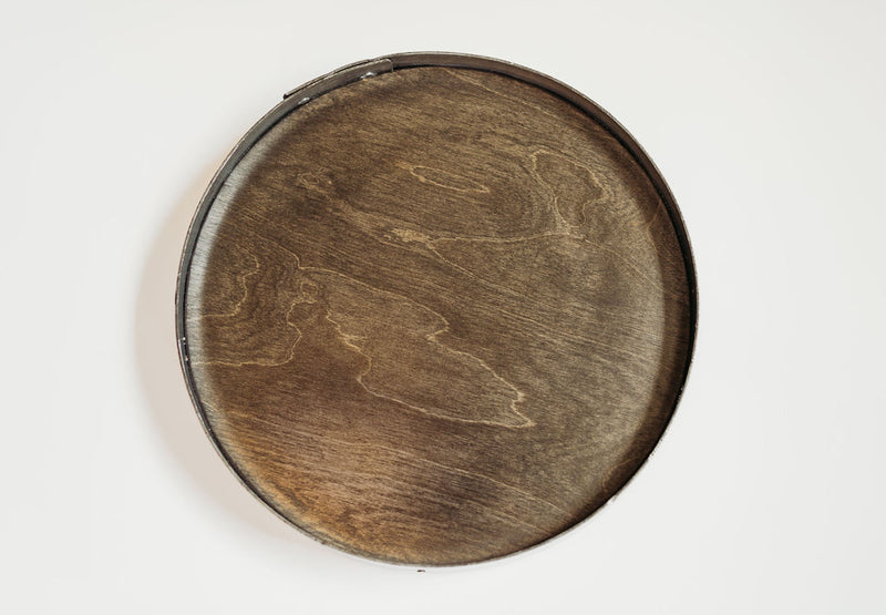 Hand Crafted Lazy Susan with Wine Barrel Ring