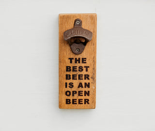 Whiskey Barrel Stave Bottle Opener