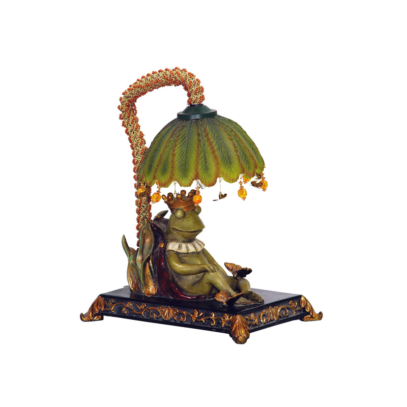 Sleeping King Frog 12.3'' Table Lamp - Multicolor