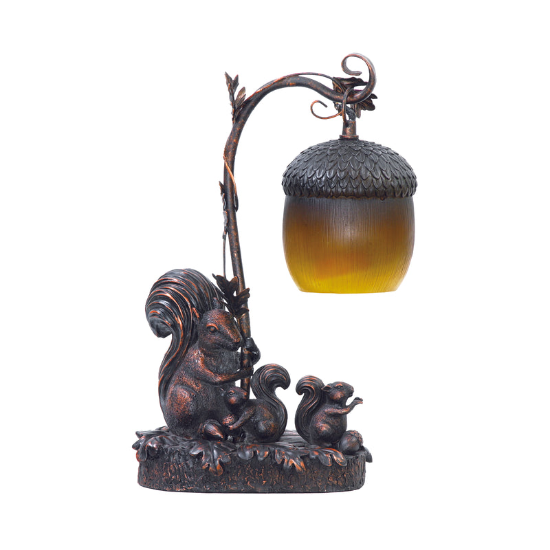 14.5'' Squirrel Acorn Table Lamp - Bronze