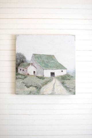 Oil Painting of a Barn